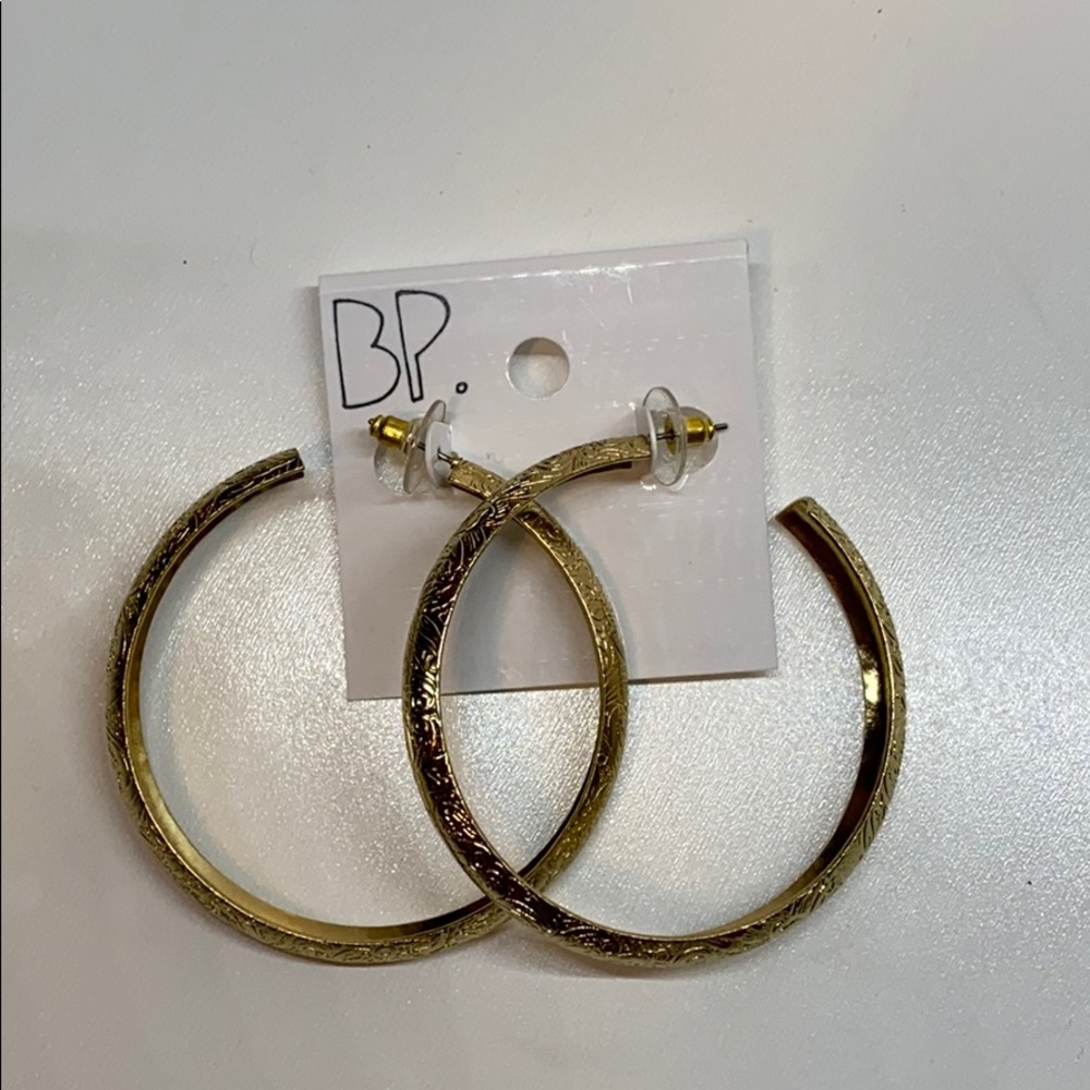 BP hoop earrings gold